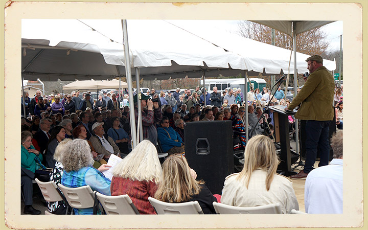 Sam McRae Speaks During WHT Community Celebration